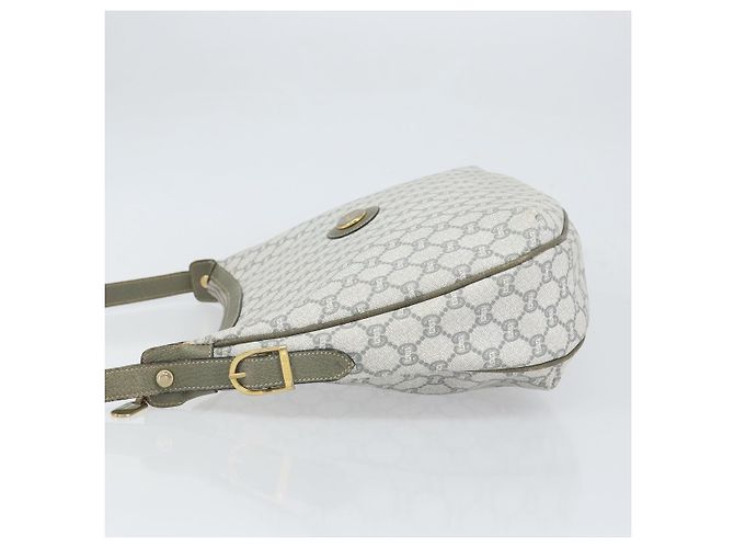 Borsa a Spalla GUCCI GG Plus Supreme PVC Grigio Oro Auth 165221 Marrone D'oro - vista 4
