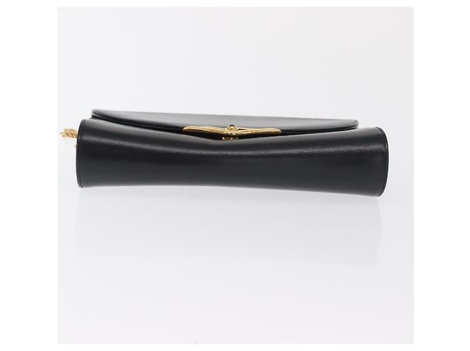 Borsa a spalla in pelle Cartier Navy Gold Auth bs33045 D'oro Blu navy - vista 10
