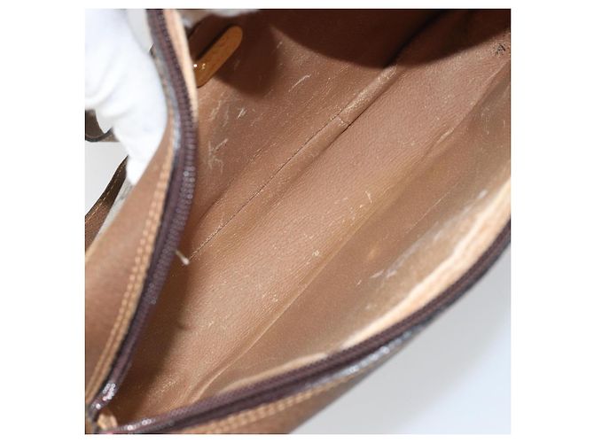 Borsa a Spalla GUCCI GG Plus Supreme PVC Beige Oro Auth 170322 D'oro - vista 12