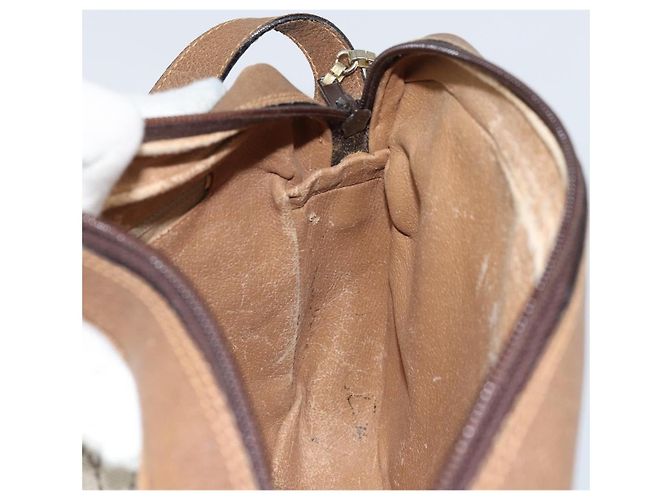 Borsa a Spalla GUCCI GG Plus Supreme PVC Beige Oro Auth 170322 D'oro - vista 18