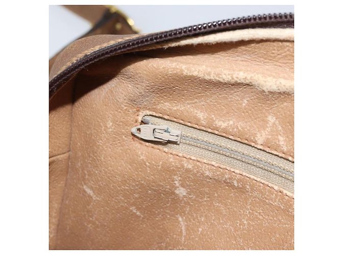 Borsa a Spalla GUCCI GG Plus Supreme PVC Beige Oro Auth 170322 D'oro - vista 20