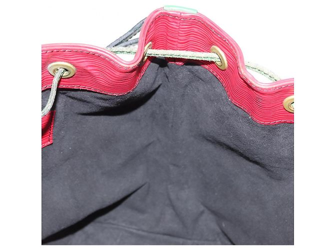 Noe LOUIS VUITTON Epi Petit Noé Schultertasche Bicolor Grün Rot LV Auth ka2062 - Ansicht 18