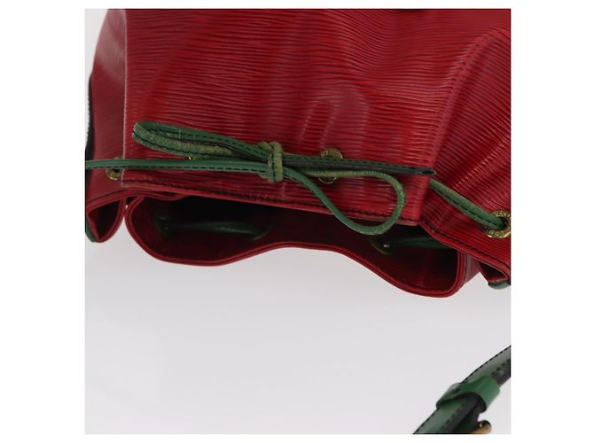 Noe LOUIS VUITTON Epi Petit Noé Schultertasche Bicolor Grün Rot LV Auth ka2062 - Ansicht 6