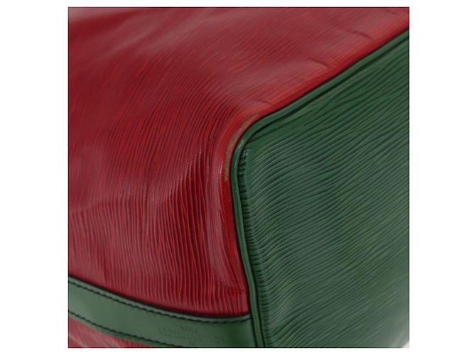 Noe LOUIS VUITTON Epi Petit Noé Schultertasche Bicolor Grün Rot LV Auth ka2062 - Ansicht 9