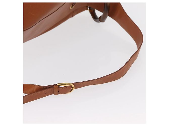 Borsa a corpo in pelle Gucci Bamboo marrone oro 003 2113 0037 Auth gh1689 D'oro - vista 7