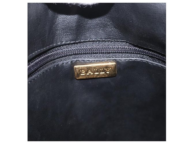 BALLY Borsa a Spalla con Catena Pelle Nera Oro Auth 171355 Nero D'oro - vista 17