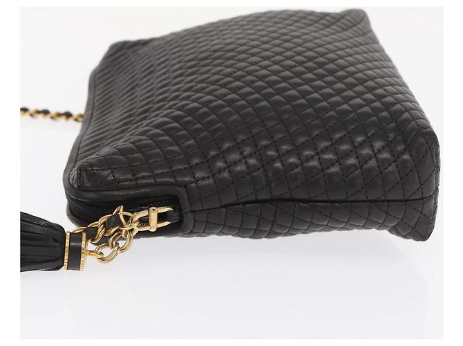 BALLY Borsa a Spalla con Catena Pelle Nera Oro Auth 171355 Nero D'oro - vista 4