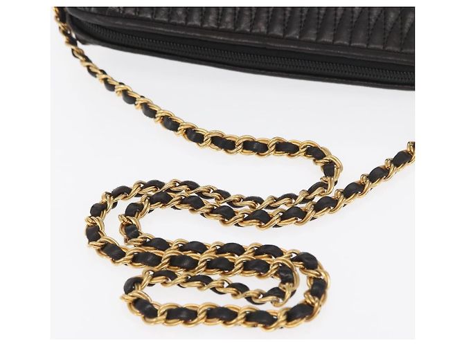 BALLY Borsa a Spalla con Catena Pelle Nera Oro Auth 171355 Nero D'oro - vista 7