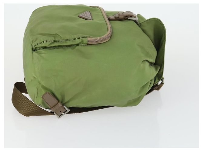PRADA Backpack Nylon Green Silver Auth 165488 Silvery - view 3