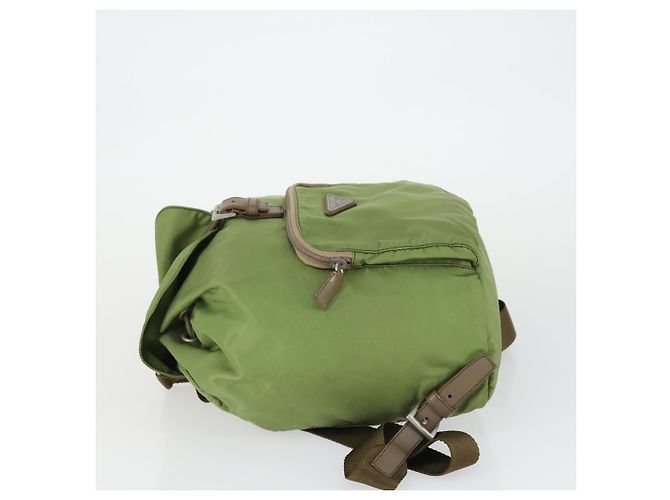 PRADA Backpack Nylon Green Silver Auth 165488 Silvery - view 4
