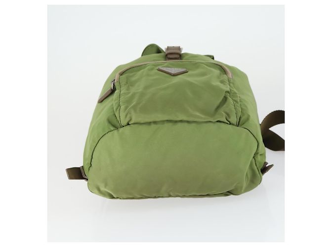 PRADA Backpack Nylon Green Silver Auth 165488 Silvery - view 5