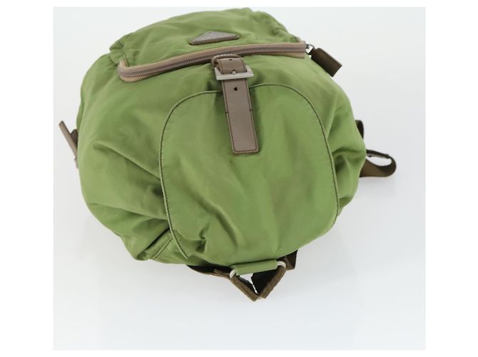 PRADA Backpack Nylon Green Silver Auth 165488 Silvery - view 6