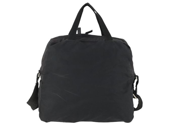 PRADA Borsa sportiva in nylon 2 vie nera argento autentica mr1877 Nero - vista 2