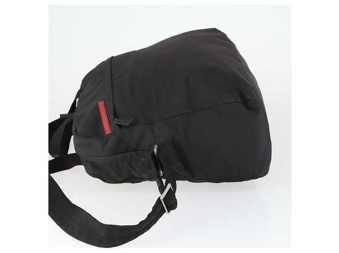 PRADA Borsa sportiva in nylon 2 vie nera argento autentica mr1877 Nero - vista 4