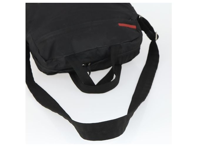 PRADA Borsa sportiva in nylon 2 vie nera argento autentica mr1877 Nero - vista 7