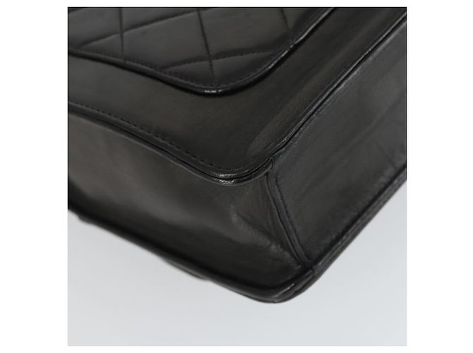 CHANEL Borsa a Spalla Matelassé in Pelle di Agnello Nera Oro CC Auth 159827SAV Nero D'oro - vista 17
