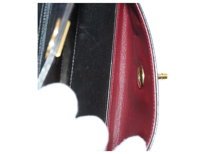 CHANEL Borsa a Spalla Matelassé in Pelle di Agnello Nera Oro CC Auth 159827SAV Nero D'oro - vista 25