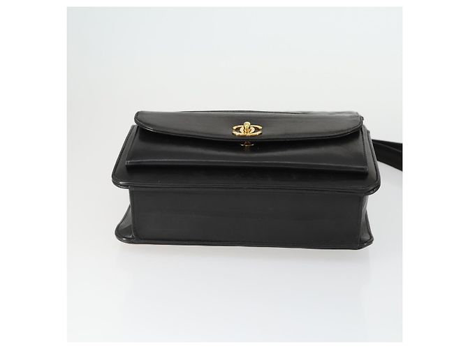 CHANEL Borsa a Spalla Matelassé in Pelle di Agnello Nera Oro CC Auth 159827SAV Nero D'oro - vista 5