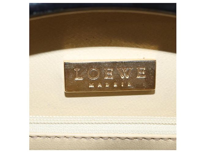 Borsa a mano LOEWE in pelle nera e oro Auth bs33105 Nero D'oro - vista 11