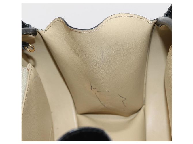 Borsa a mano LOEWE in pelle nera e oro Auth bs33105 Nero D'oro - vista 18