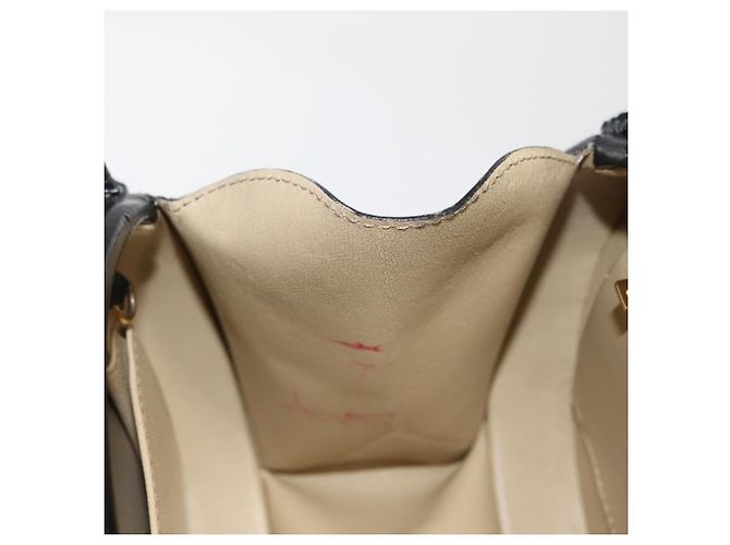 Borsa a mano LOEWE in pelle nera e oro Auth bs33105 Nero D'oro - vista 19