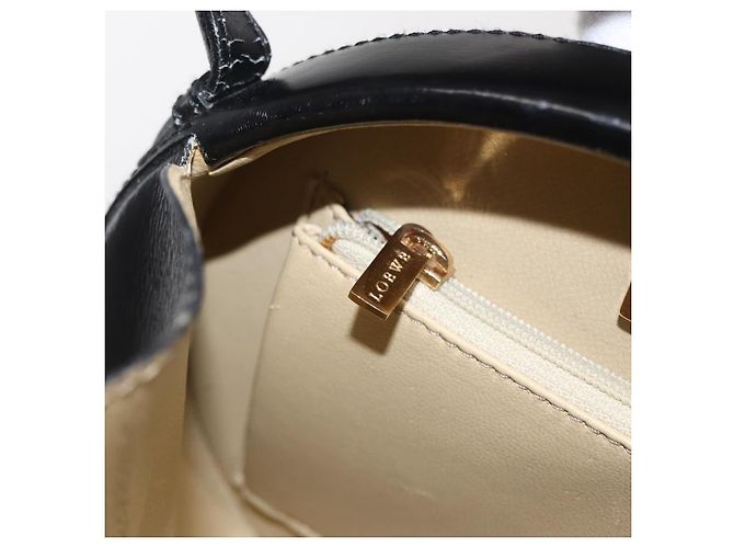 Borsa a mano LOEWE in pelle nera e oro Auth bs33105 Nero D'oro - vista 20