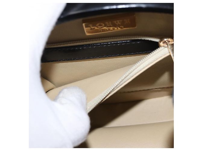 Borsa a mano LOEWE in pelle nera e oro Auth bs33105 Nero D'oro - vista 21