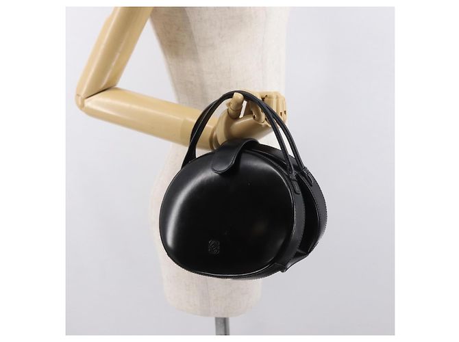 Borsa a mano LOEWE in pelle nera e oro Auth bs33105 Nero D'oro - vista 22