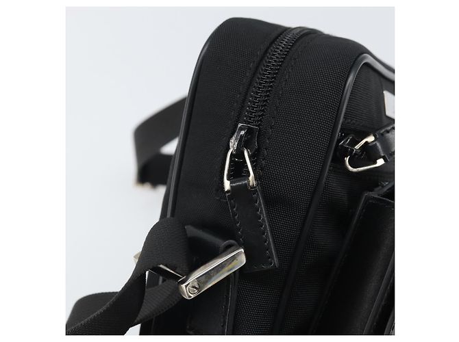 Borsa a Spalla GUCCI Nylon Nero Argento 018 1619 Auth 170116 - vista 10