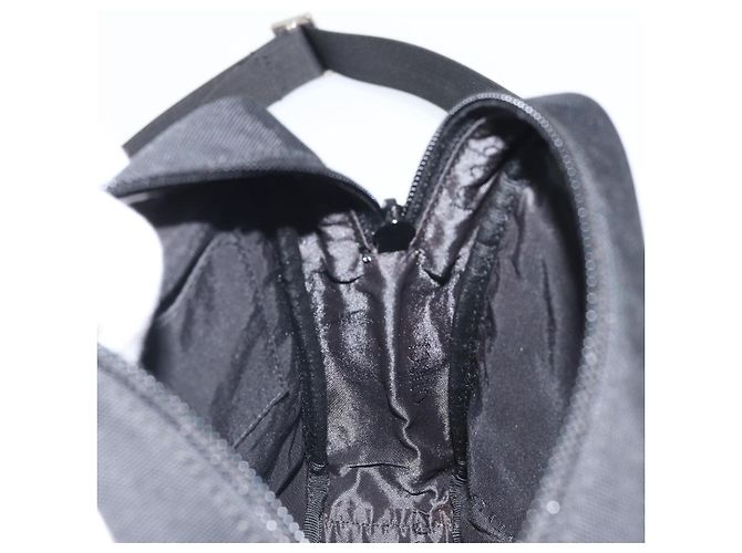 Borsa a Spalla GUCCI Nylon Nero Argento 018 1619 Auth 170116 - vista 19