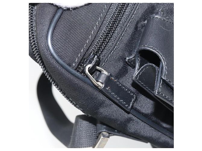 Borsa a Spalla GUCCI Nylon Nero Argento 018 1619 Auth 170116 - vista 22