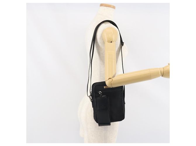 Borsa a Spalla GUCCI Nylon Nero Argento 018 1619 Auth 170116 - vista 25