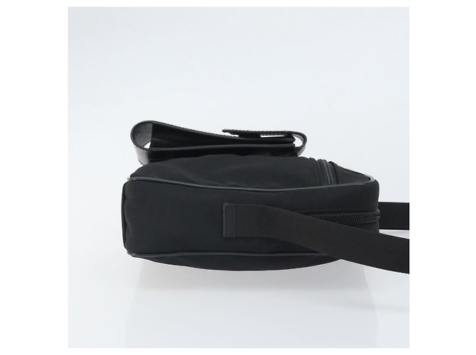 Borsa a Spalla GUCCI Nylon Nero Argento 018 1619 Auth 170116 - vista 3