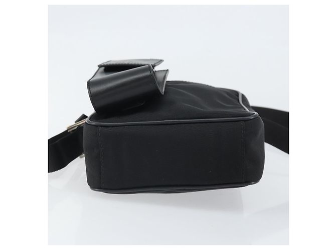 Borsa a Spalla GUCCI Nylon Nero Argento 018 1619 Auth 170116 - vista 5
