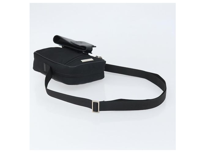 Borsa a Spalla GUCCI Nylon Nero Argento 018 1619 Auth 170116 - vista 7