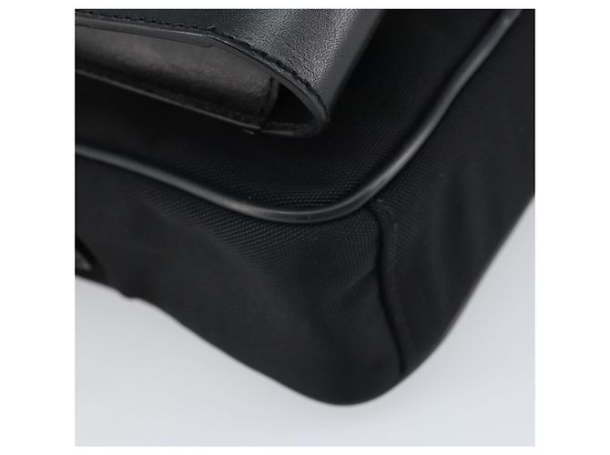 Borsa a Spalla GUCCI Nylon Nero Argento 018 1619 Auth 170116 - vista 9