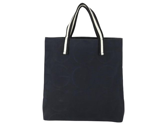 GUCCI Tote Bag aus Canvas in Marineblau 123439 Auth BA10125 - Ansicht 2