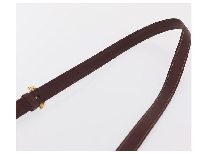 Cartier Borsa a spalla Must Line in pelle Bordeaux oro Auth BA10279 D'oro Bordò - vista 8
