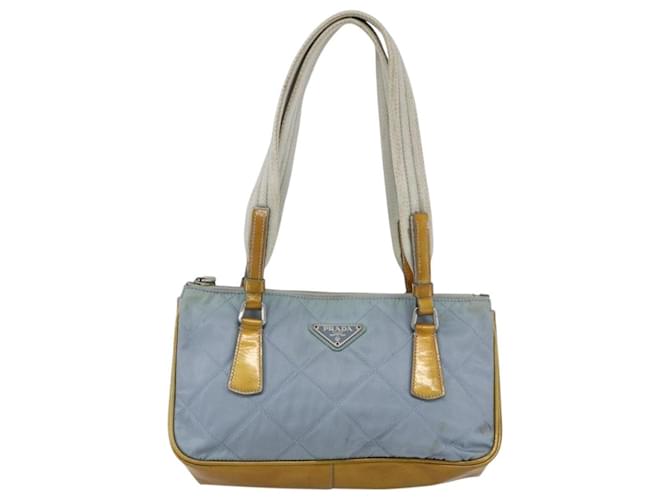 PRADA Tote Bag Nylon Hellblau Silber Auth 170632 - Ansicht 13