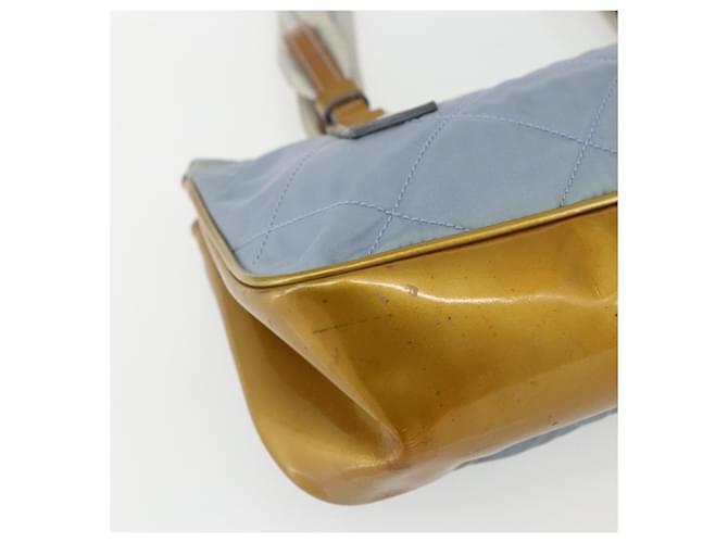 PRADA Tote Bag Nylon Hellblau Silber Auth 170632 - Ansicht 15