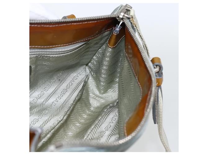 PRADA Tote Bag Nylon Hellblau Silber Auth 170632 - Ansicht 21