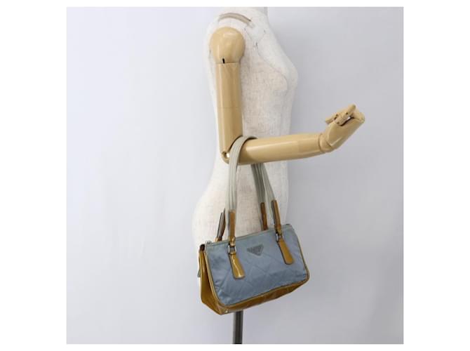 PRADA Tote Bag Nylon Hellblau Silber Auth 170632 - Ansicht 24
