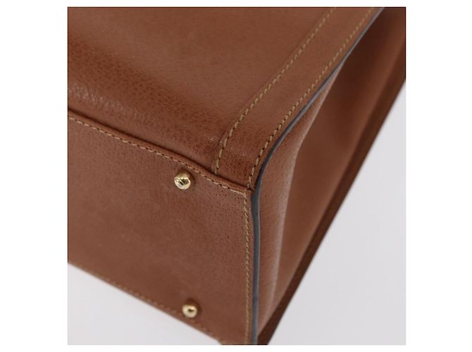 Bolsa de mão em couro Gucci Bamboo marrom dourado 002 2853 02600 Auth bs33066 - vista 16