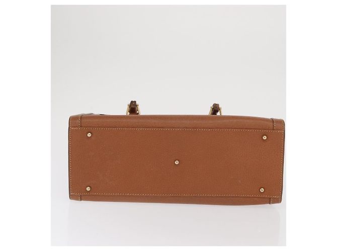 Bolsa de mão em couro Gucci Bamboo marrom dourado 002 2853 02600 Auth bs33066 - vista 5