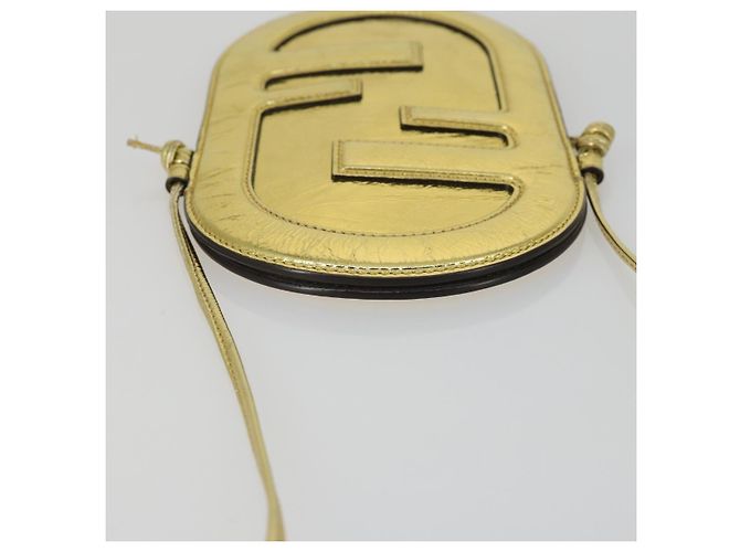 FENDI Orlock Borsa a Spalla per Smartphone in Pelle Dorata Auth SW2114SAM D'oro - vista 6