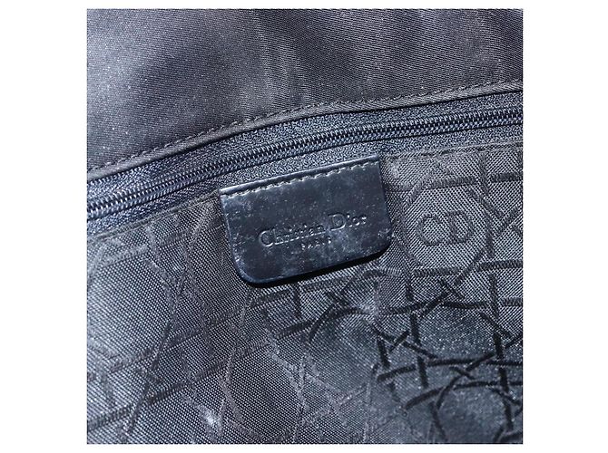 Christian Dior Borsa Lady Dior in nylon nero e argento Auth ep13131 - vista 15