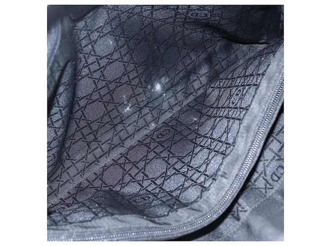 Christian Dior Borsa Lady Dior in nylon nero e argento Auth ep13131 - vista 17