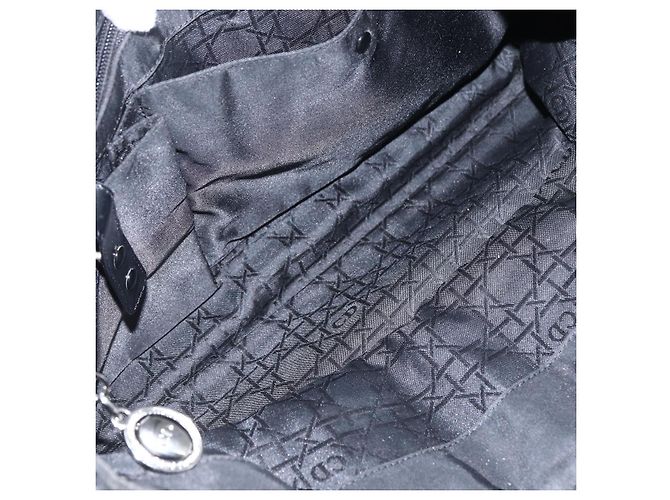 Christian Dior Borsa Lady Dior in nylon nero e argento Auth ep13131 - vista 22