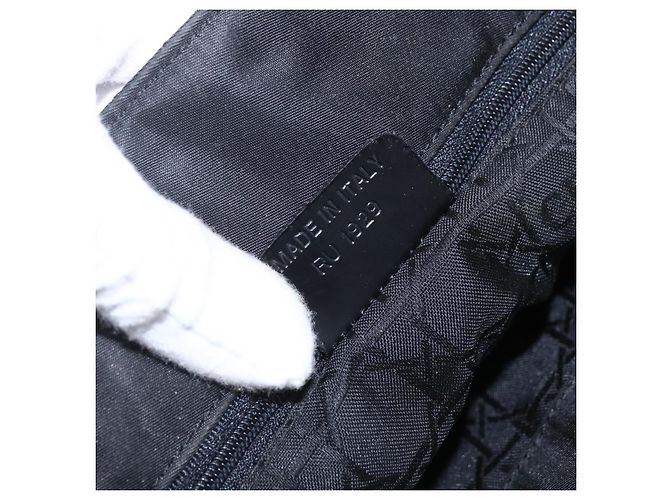Christian Dior Borsa Lady Dior in nylon nero e argento Auth ep13131 - vista 24