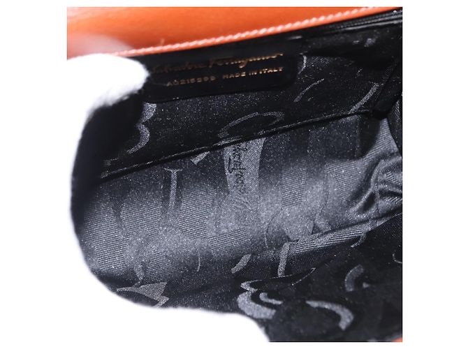 Borsa a Spalla Salvatore Ferragamo in Pelle Marrone Oro Auth 170263 D'oro - vista 10